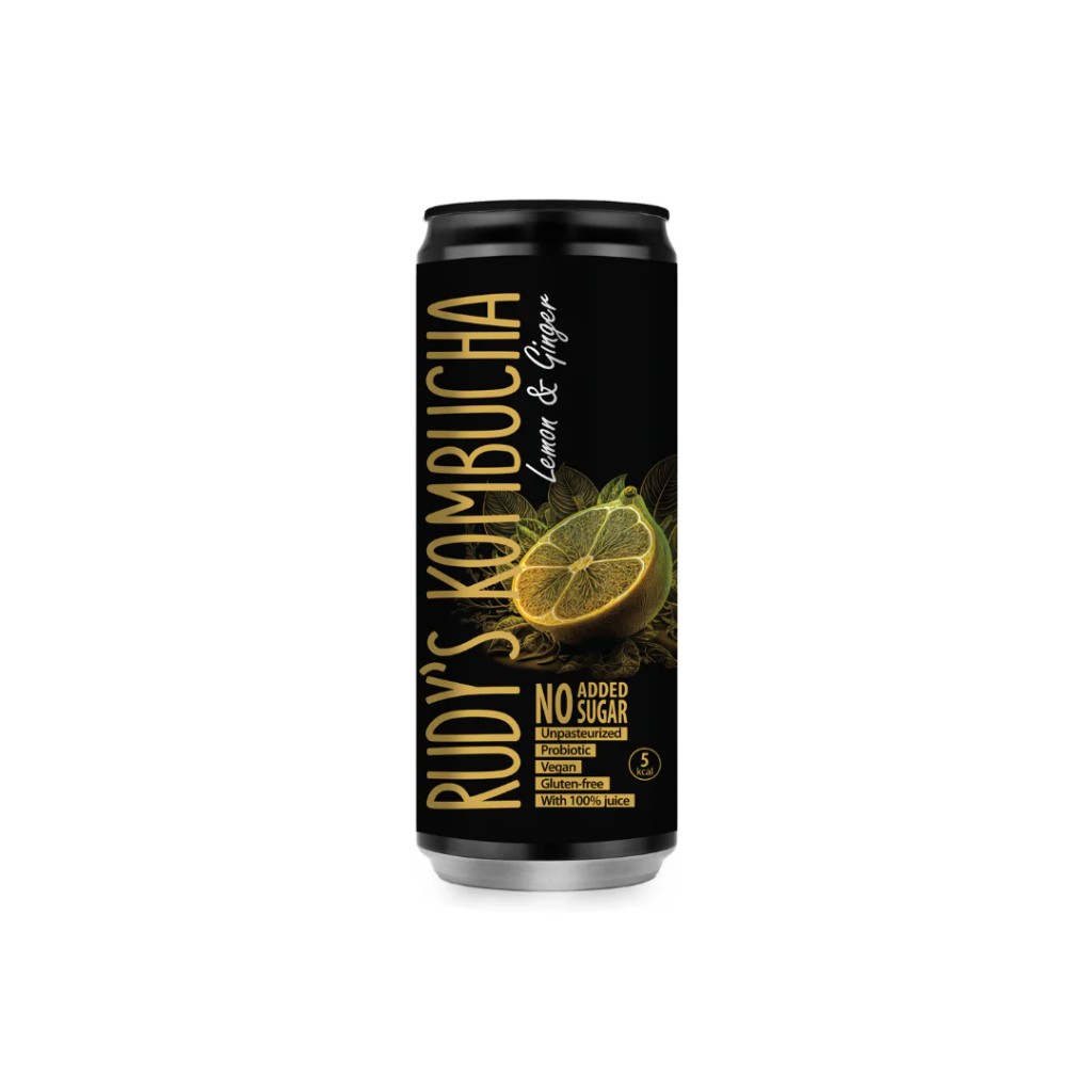 Rudy's Kombucha Lemon & Ginger 330 ml